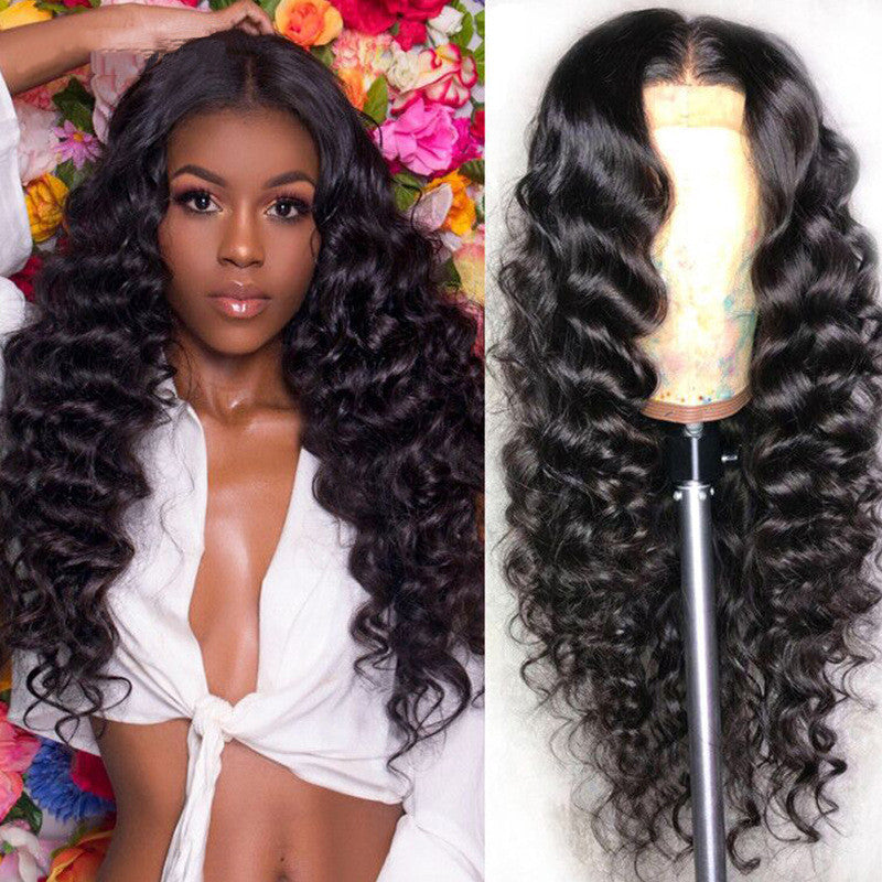 Human Hair Loose Deep Lace Frontal Wigs 13x4 Headgear Human Hair Loose Deep Lace Frontal Wigs 13x4 Headgear